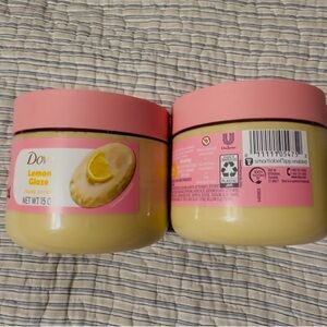 Bogo! Dove/Crumbl infused lemon glaze body scrub, 2 15oz new containers.